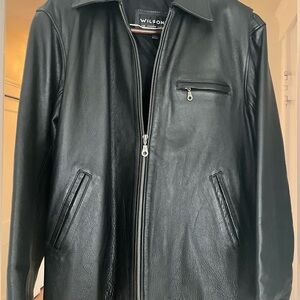 Wilson Men's Black Leather Jacket